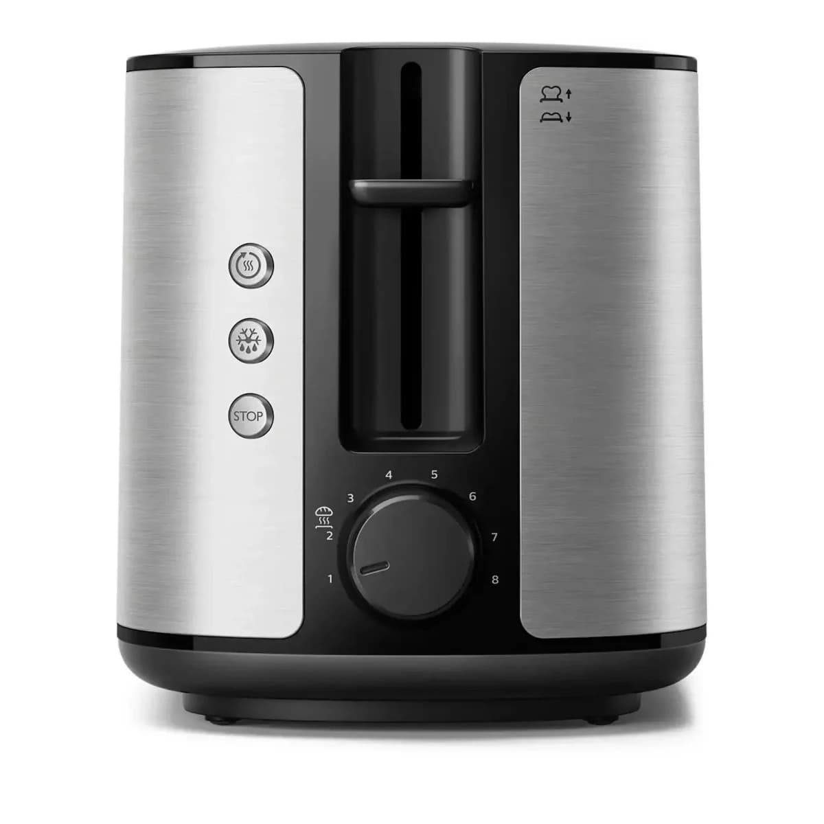 PHILIPS Toster HD2650/90, Nehrđajući Čelik, Crna, 2 Utora