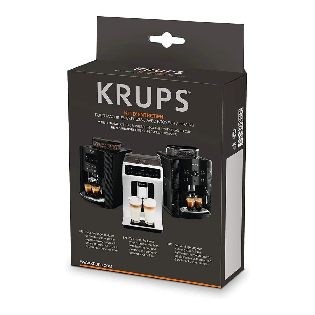 KRUPS Set za održavanje aparata za kafu XS530010, 2 tablete za čišćenje, 1 uložak za filtriranje vode, 1 kesica praška za uklanjanje kamenca