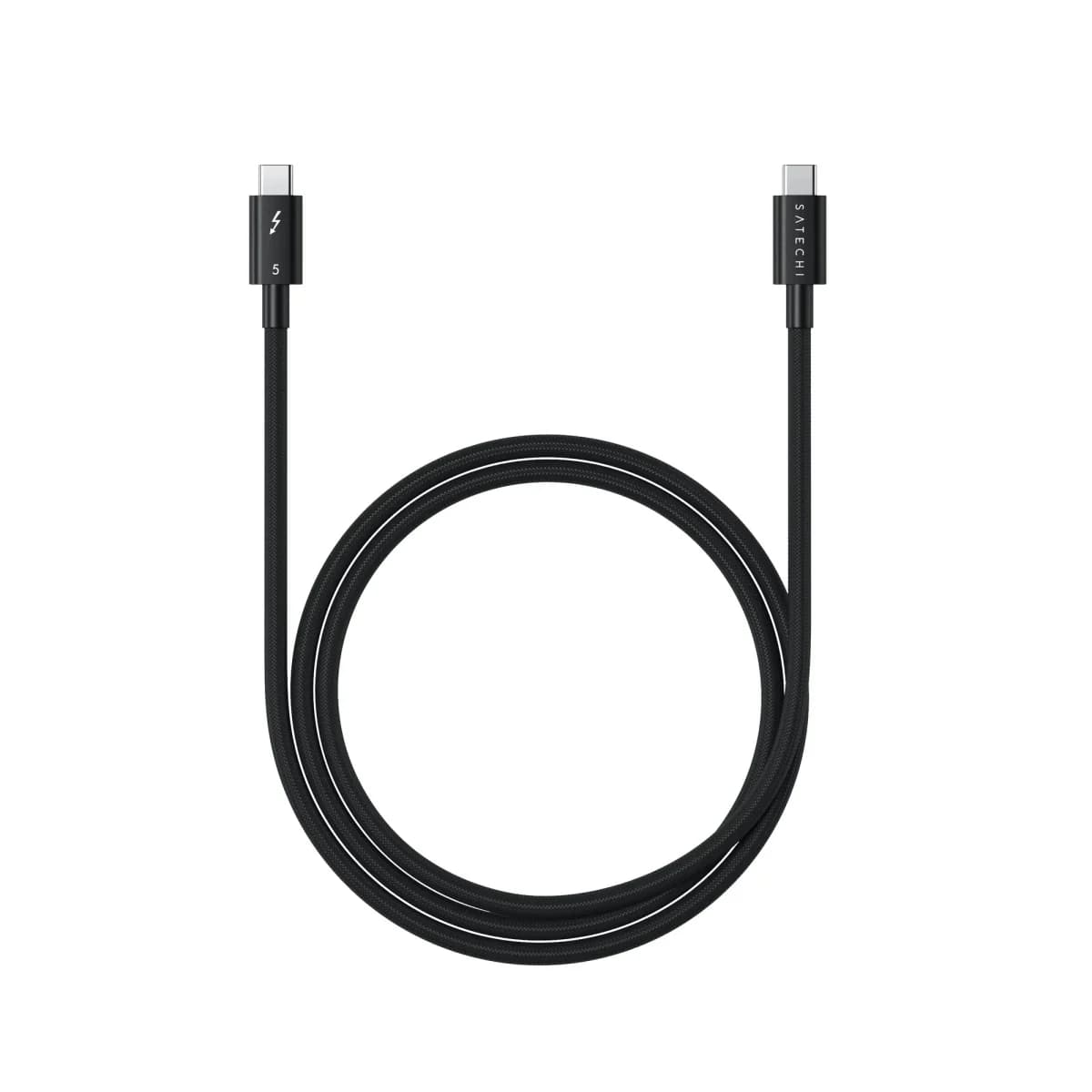 SATECHI Kabel Thunderbolt 5 Pro Braided 1m, PD 240W, 80Gbps, 8K Video, Space Black