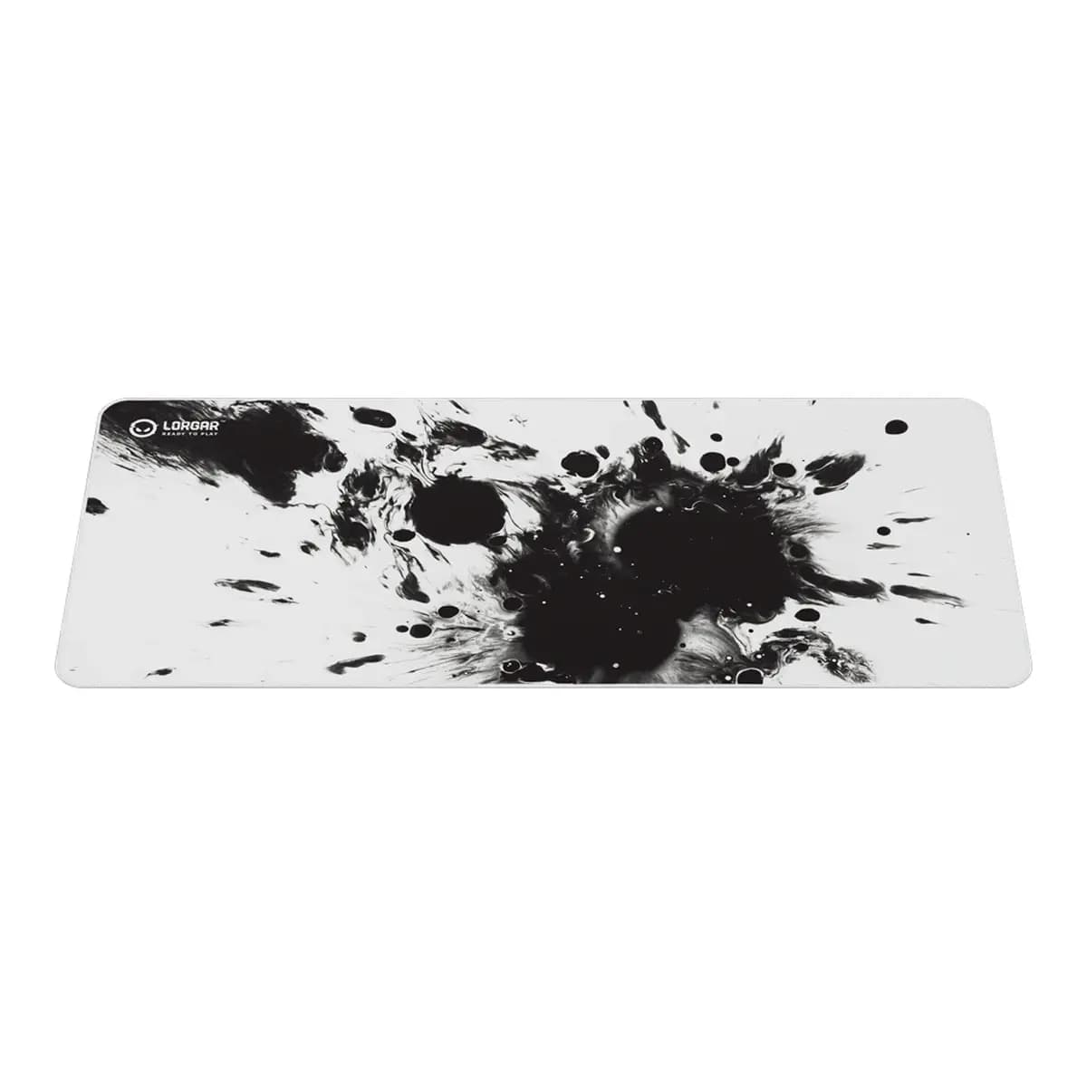 LORGAR Podloga za miš MPA14XL, 900x400x3mm, Poliester, Prošivene ivice, Bijela