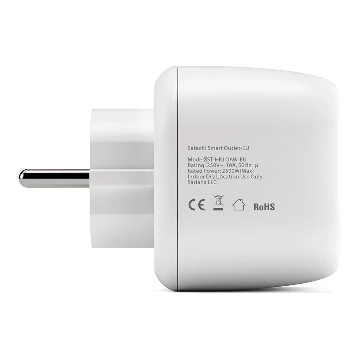 SATECHI Pametna utičnica Homekit Smart Outlet (EU), Bijela, Apple HomeKit kompatibilno, Wi-Fi, Nadzor potrošnje energije