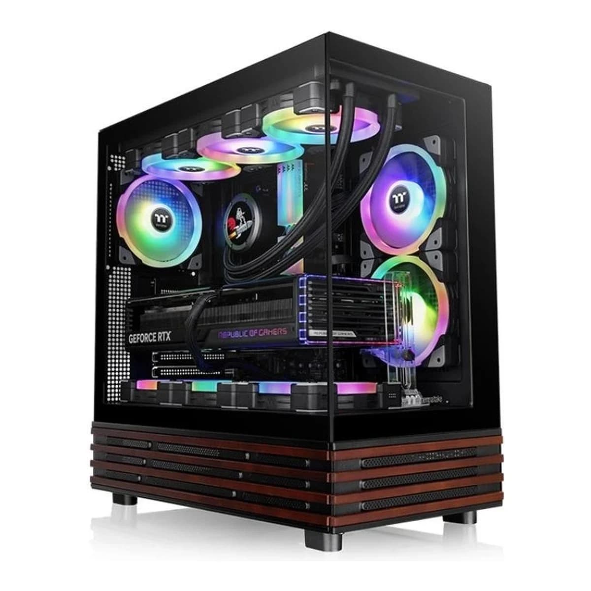 THERMALTAKE Kuciste View 270 Plus WS ARGB, Mid Tower, Bijelo, Wood/Staklo, 3xARGB Fans