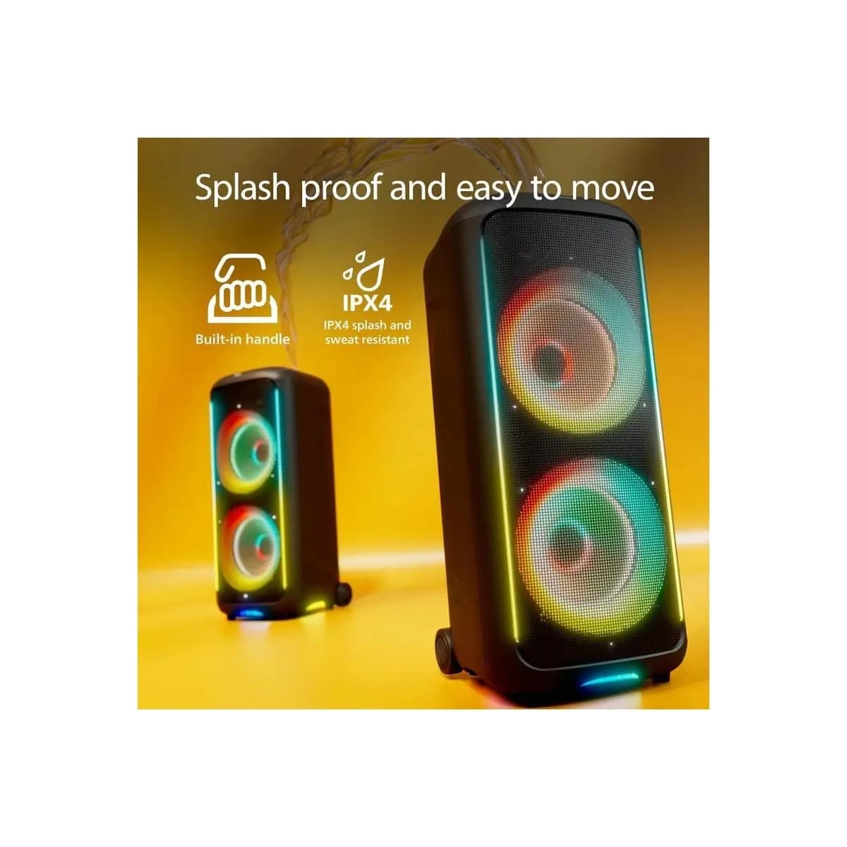 PHILIPS Zvučnik TAX5000E/10, 200W (100W RMS), Bluetooth Auracast, Baterija do 14h, IPX4, Svjetlosni efekti