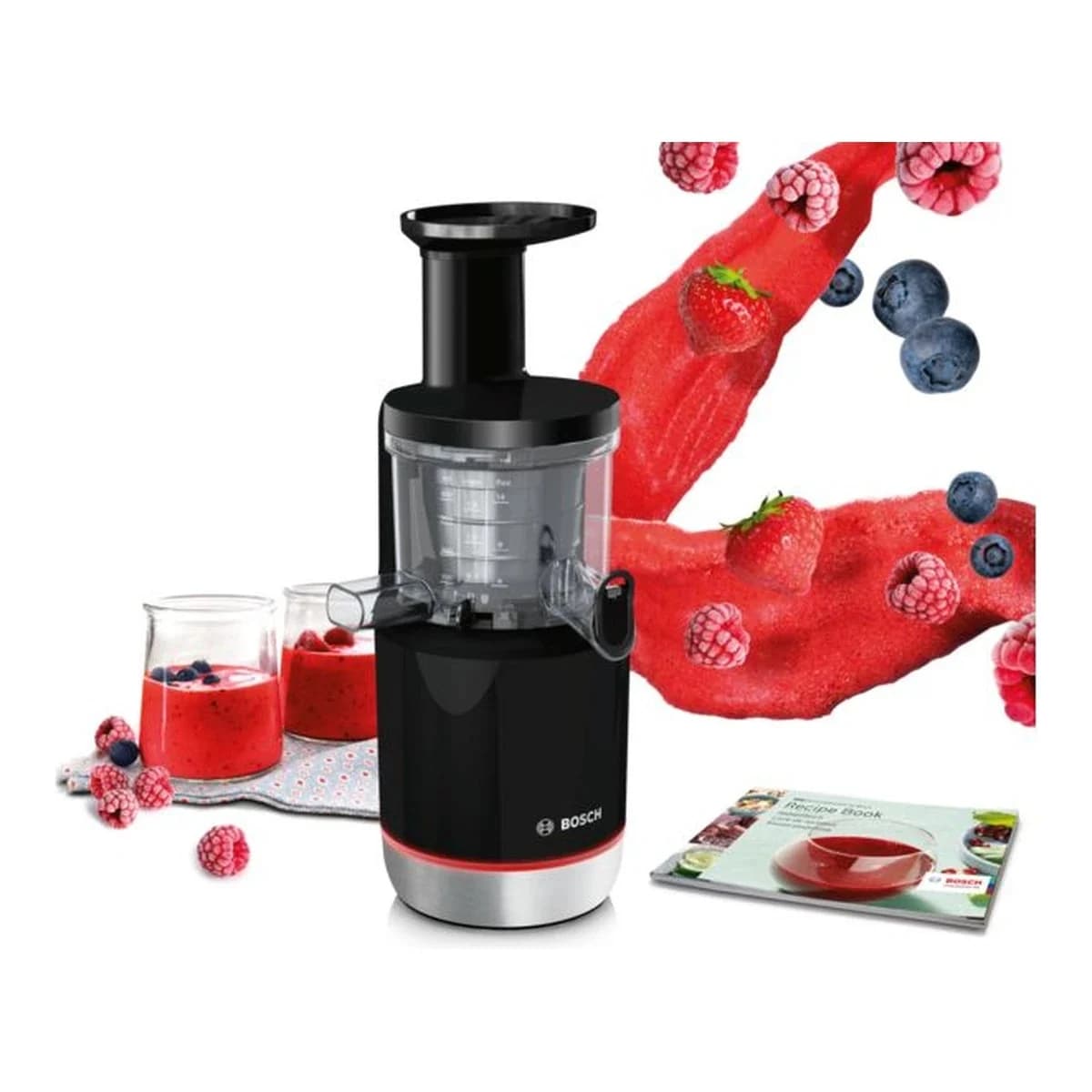 BOSCH Sokovnik hladna preša MESM731M VitaExtract, 150W, 55 o/min, 1000ml, 3 filtra (sitno, krupno, sorbet)