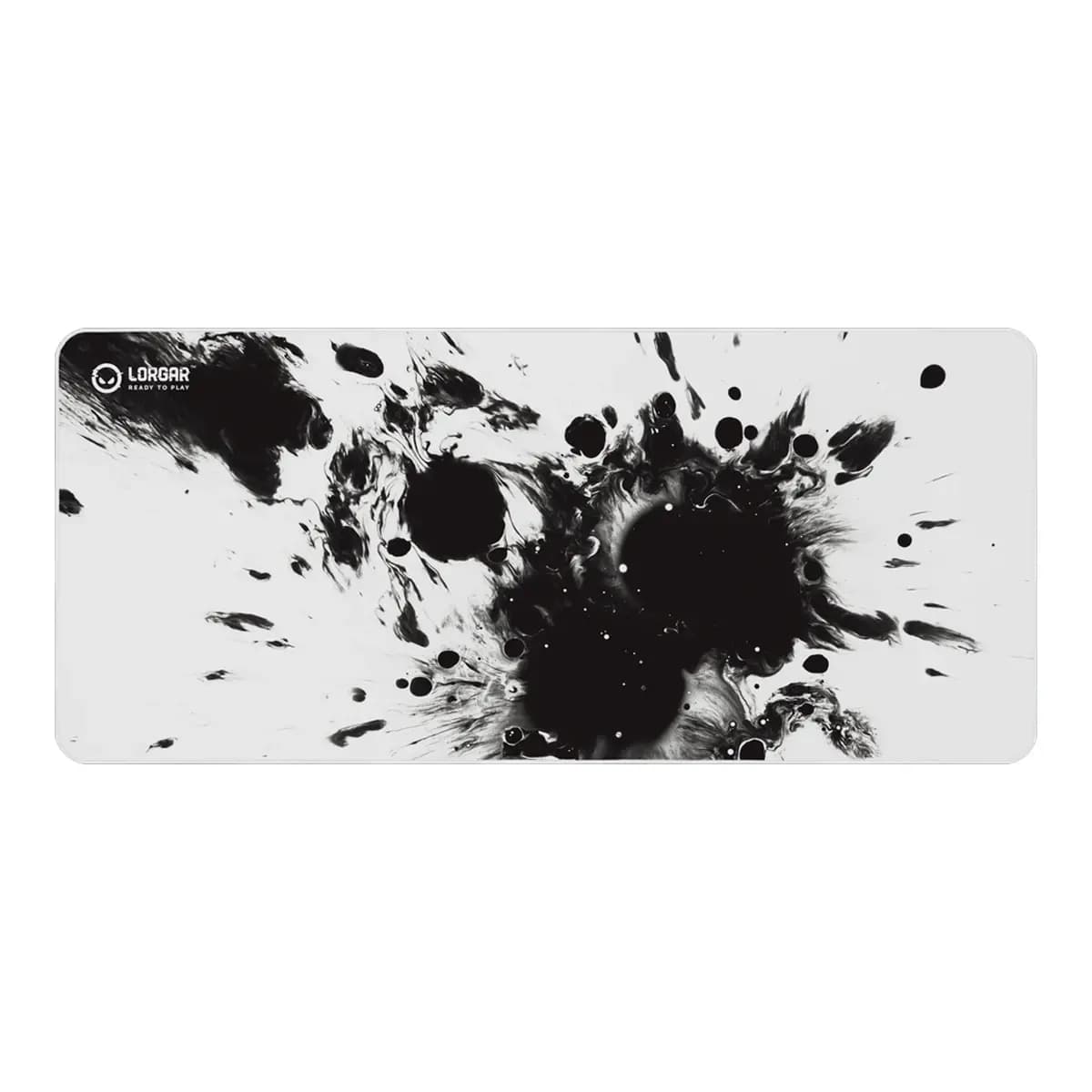 LORGAR Podloga za miš MPA14XL, 900x400x3mm, Poliester, Prošivene ivice, Bijela