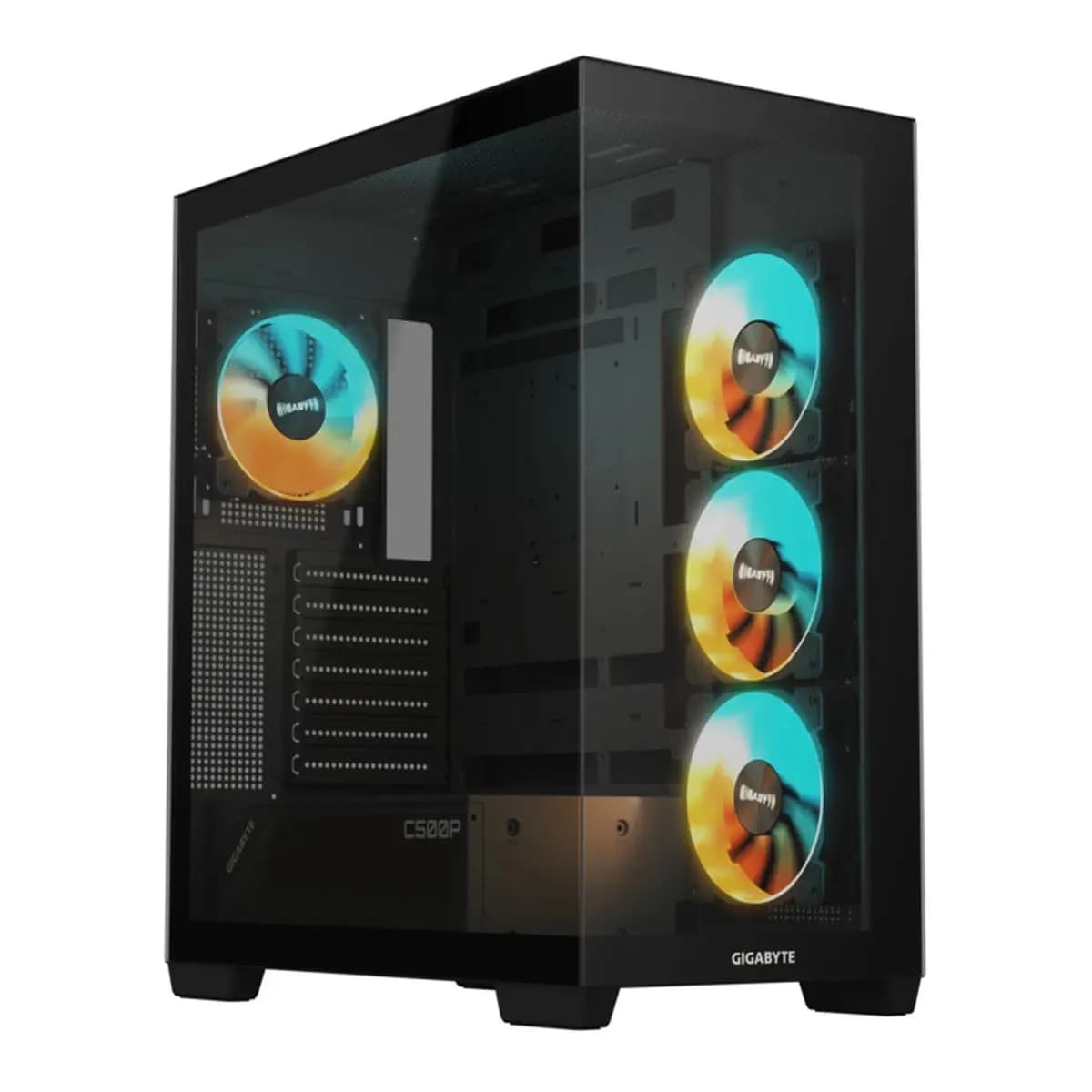 GIGABYTE Kuciste C500 Panoramic Stealth, Mid Tower ATX, Crno, 4x ARGB fans