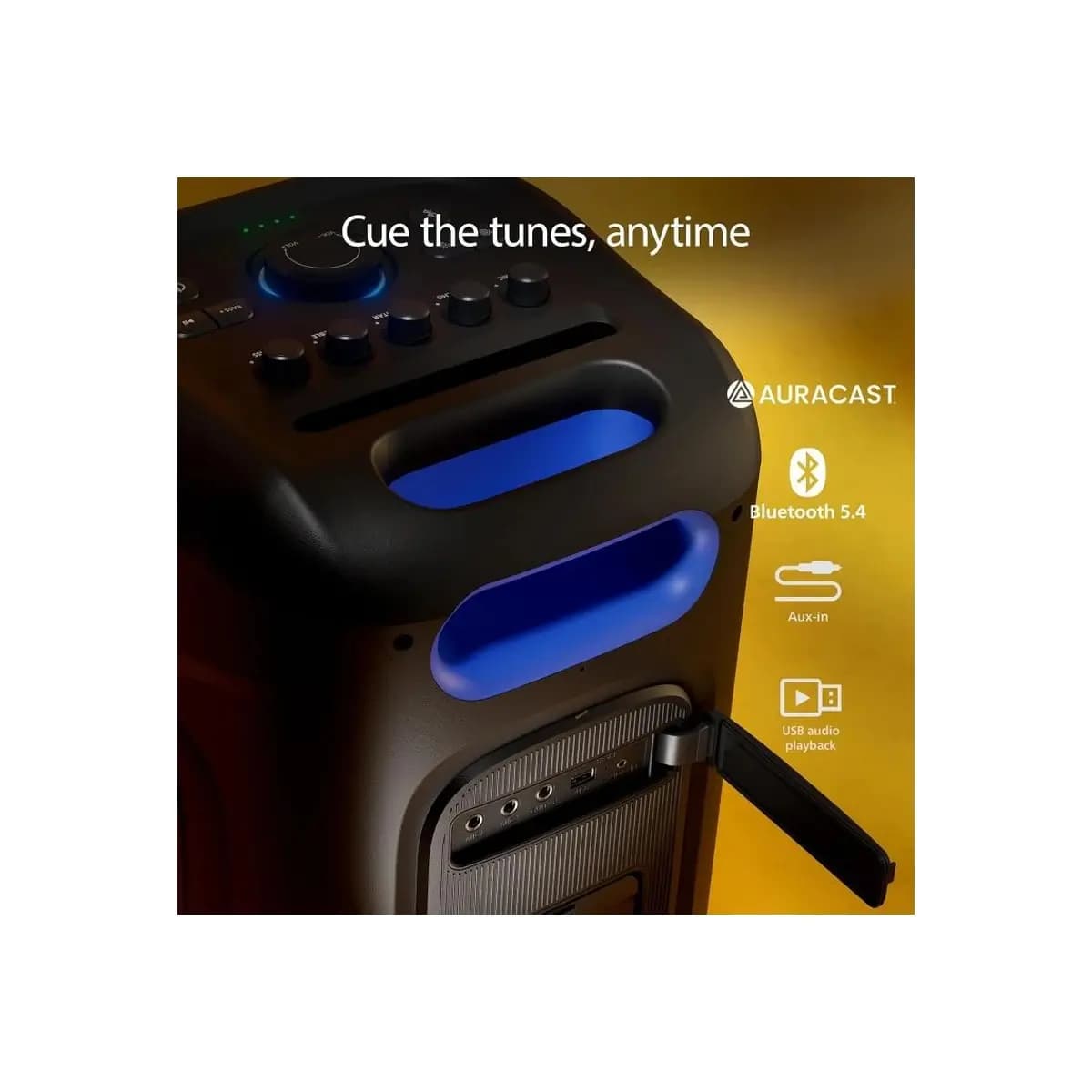 PHILIPS Zvučnik TAX5000E/10, 200W (100W RMS), Bluetooth Auracast, Baterija do 14h, IPX4, Svjetlosni efekti