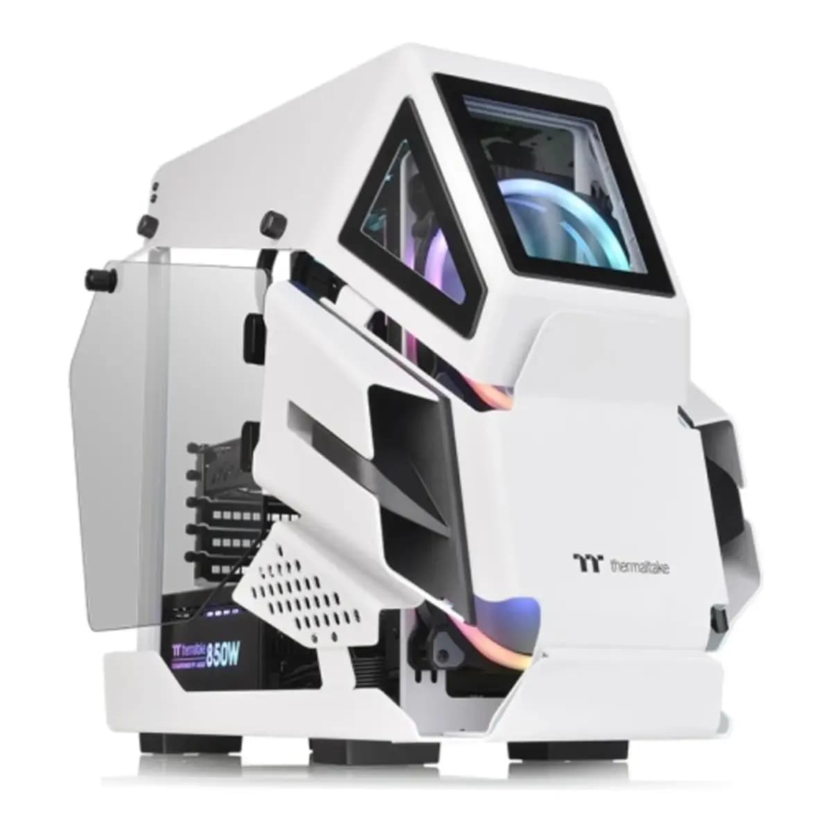 THERMALTAKE Kuciste AH T200 Snow, mATX, Bijelo, 2x Kaljeno Staklo