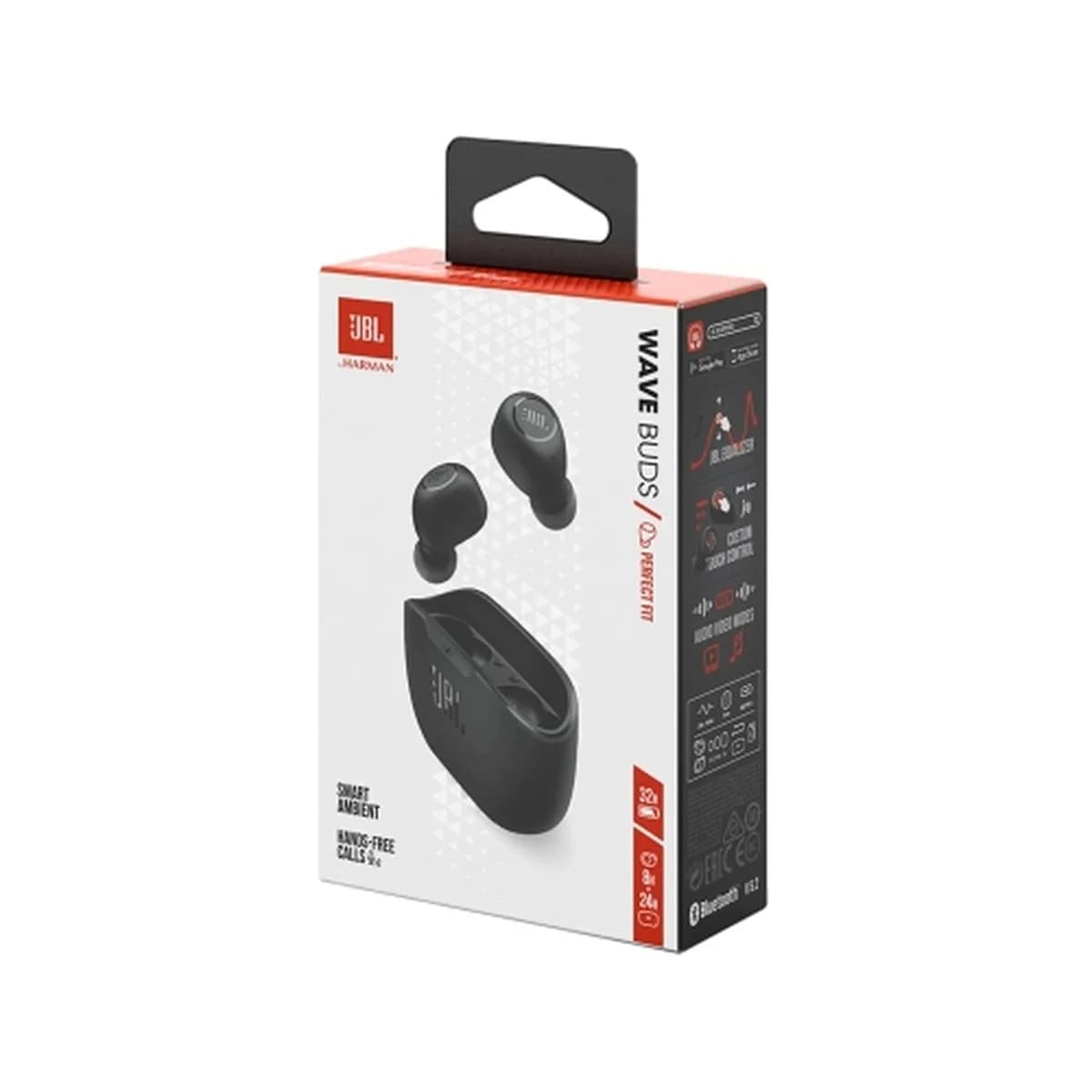 JBL Slušalice Wave TWS In-Ear, Bluetooth 5.2, Mikrofon, IP54, Crne