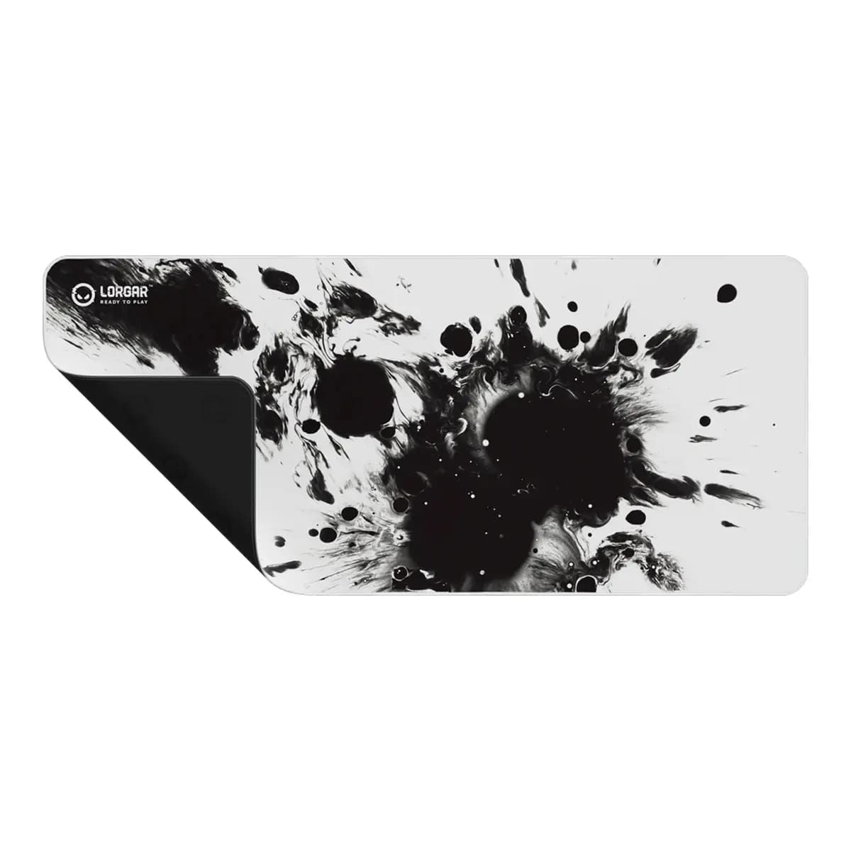 LORGAR Podloga za miš MPA14XL, 900x400x3mm, Poliester, Prošivene ivice, Bijela
