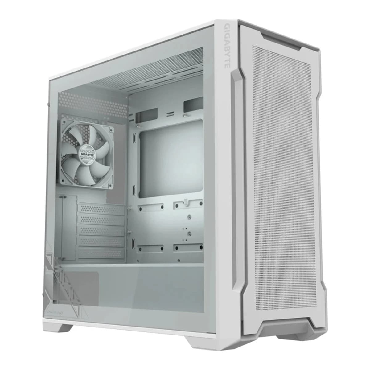 GIGABYTE Kuciste C102 Glass, Mid Tower mATX, Bijelo, 2x 120mm Fans, Kaljeno Staklo