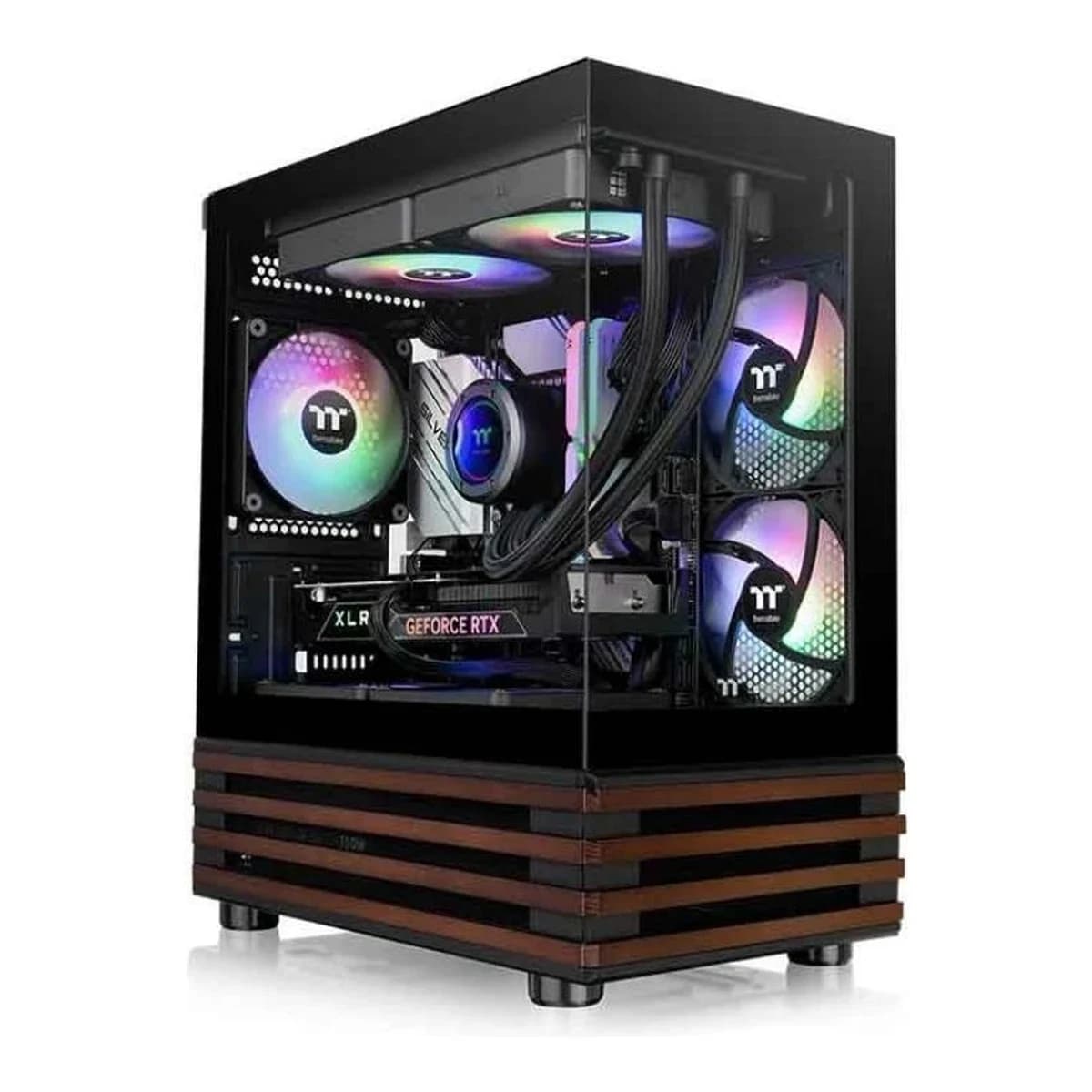 THERMALTAKE Kuciste View 170 ARGB, Micro Tower, Bijelo, Wood Panel, Tempered Glass, 3x ARGB Fan