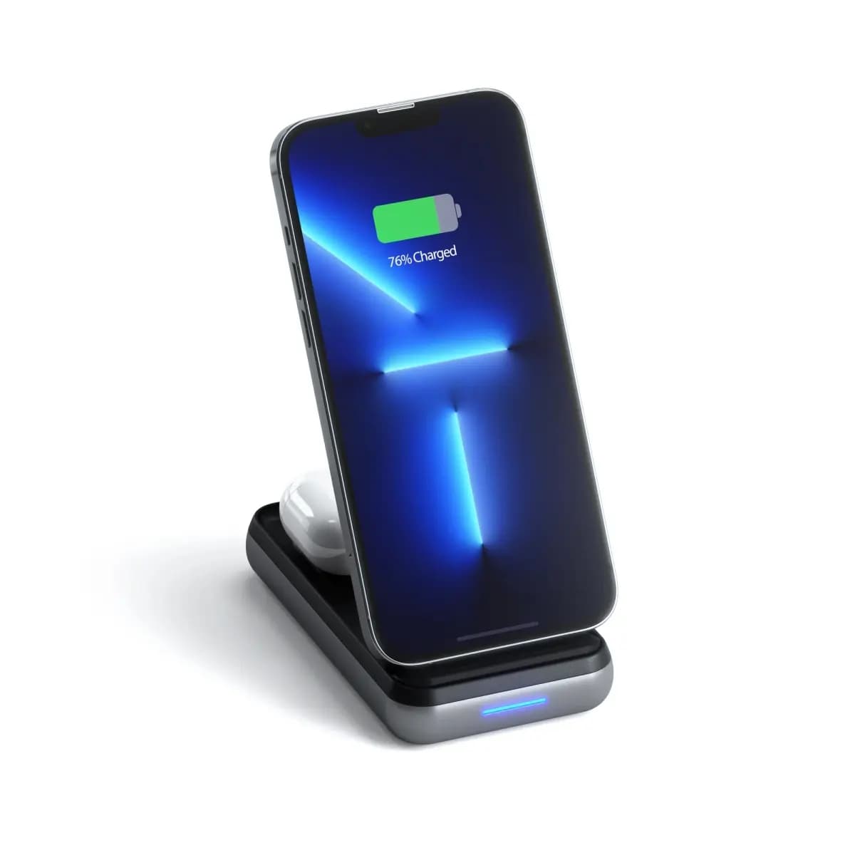 SATECHI Powerbank Duo Wireless Charger Stand 10000 mAh, 10000 mAh, Bežično punjenje, USB-C, Space Grey