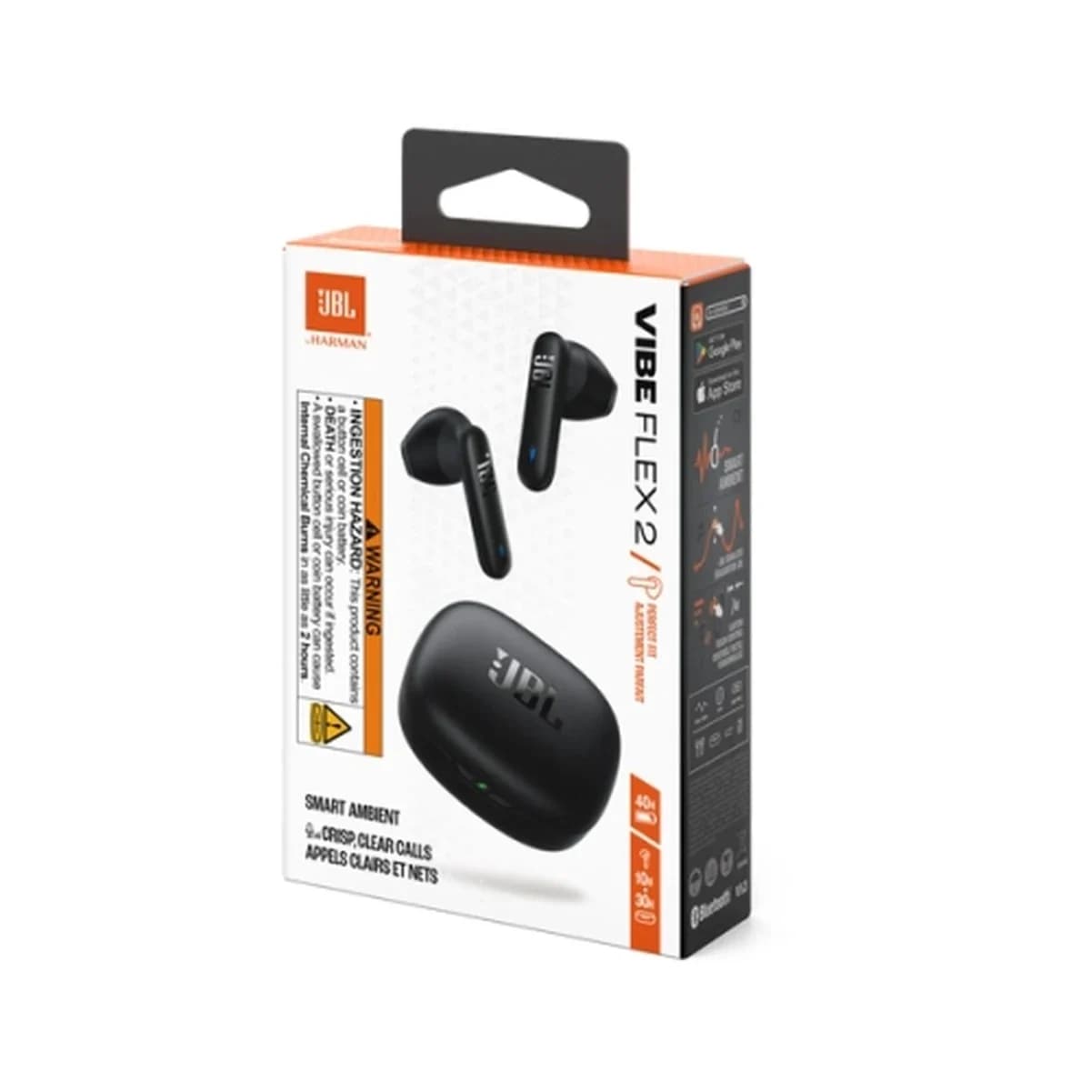 JBL Slušalice Vibe Flex 2 TWS In-Ear, Bluetooth 5.3, Mikrofon, Crne