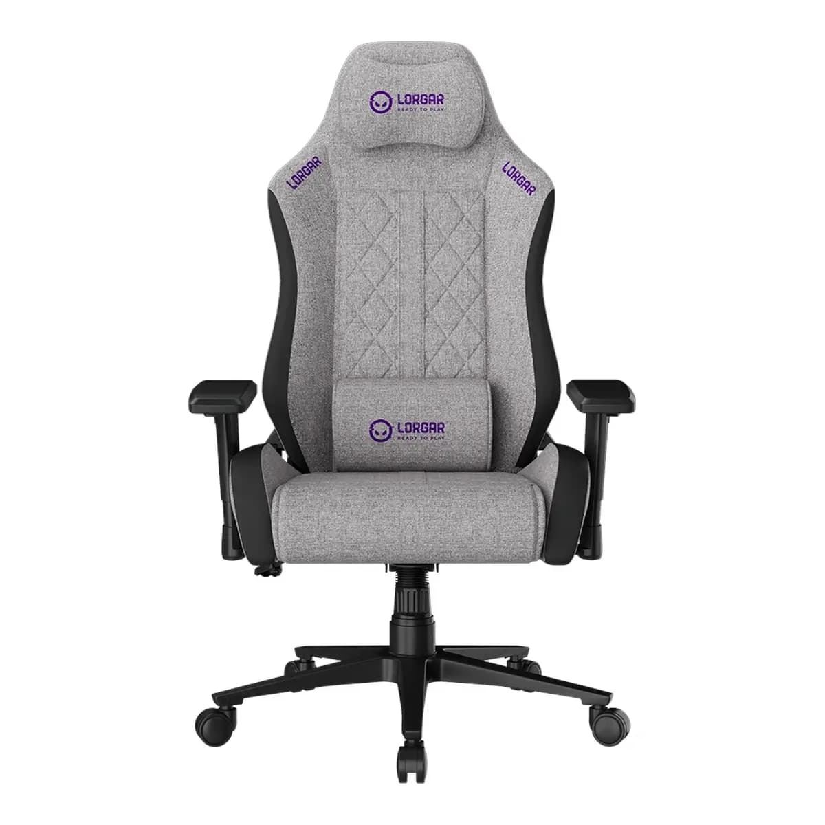 LORGAR Gaming Stolica CHA41 Advanced, Ergonomski dizajn, Premium tkanina otporna na mrlje, Siva, 24 mj. garancija