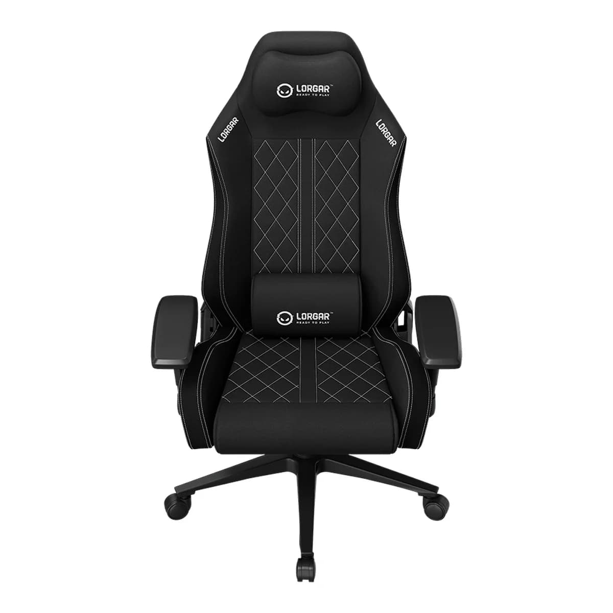 LORGAR Stolica za gaming CHA41 Ergonomic Advanced, Premium anti-stain tkanina, Crno-bijela