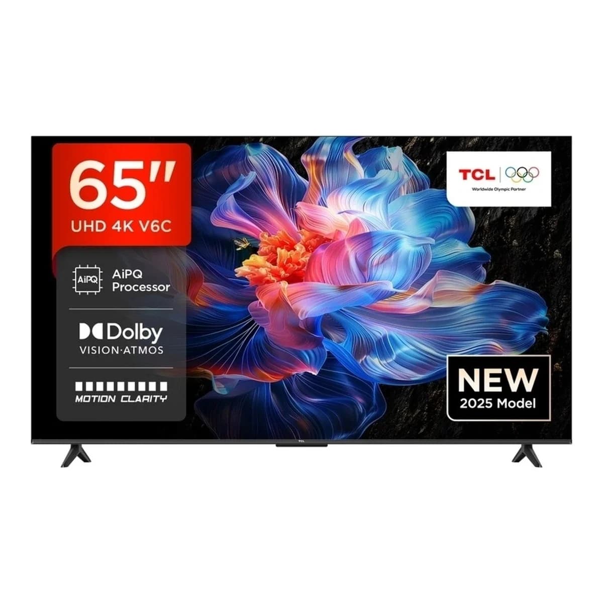 TCL TV 65" 4K HVA 65V6C, Smart TV, Google TV, HDR10, Dolby Audio, AiPQ Processor