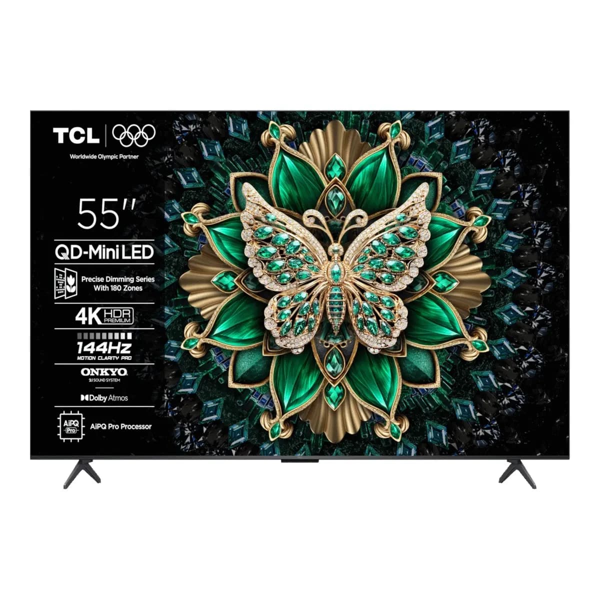 TCL TV 55" 4K QD-Mini LED 55C6K, Google TV, 144Hz, HDR Premium, Dolby Atmos, Onkyo 2.1