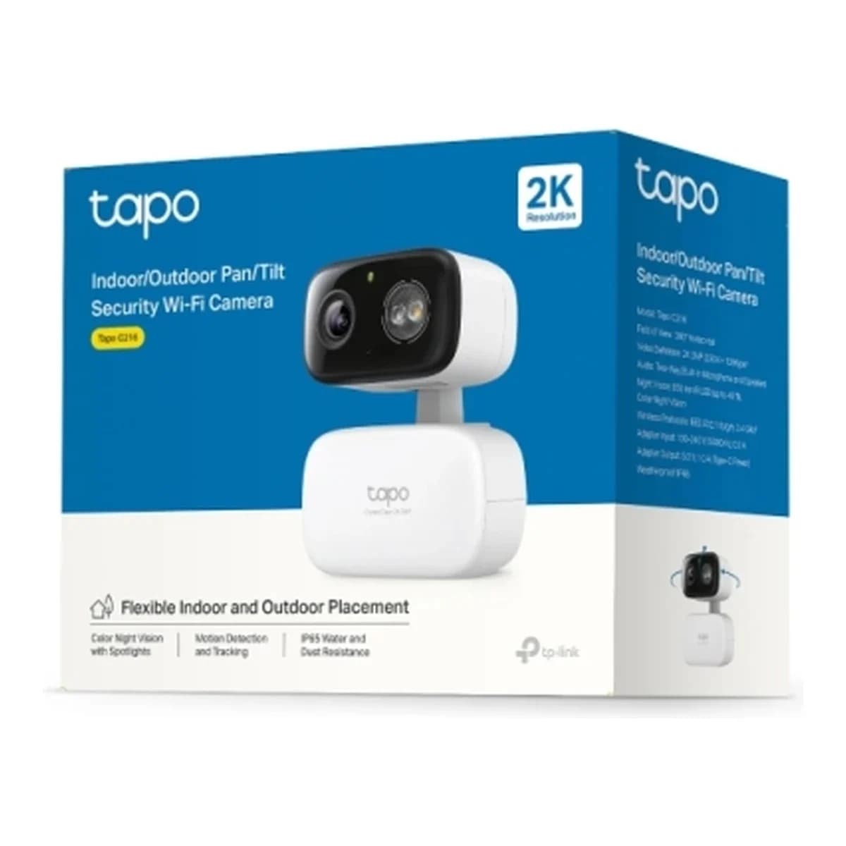 TP-LINK IP Kamera 3MP Pan/Tilt Tapo C216, WiFi, Full-Color Night Vision, AI Person & Crying Detection