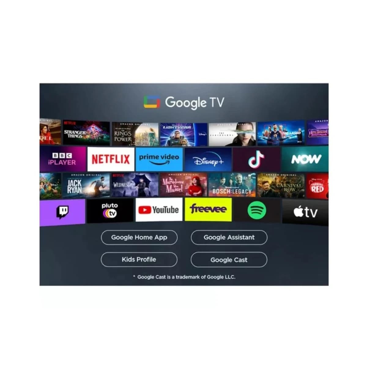 TCL TV 75" 4K QLED 75P8K, Google TV, 144Hz, Motion Clarity Pro, Onkyo 2.1, Dolby Vision, HDR10+