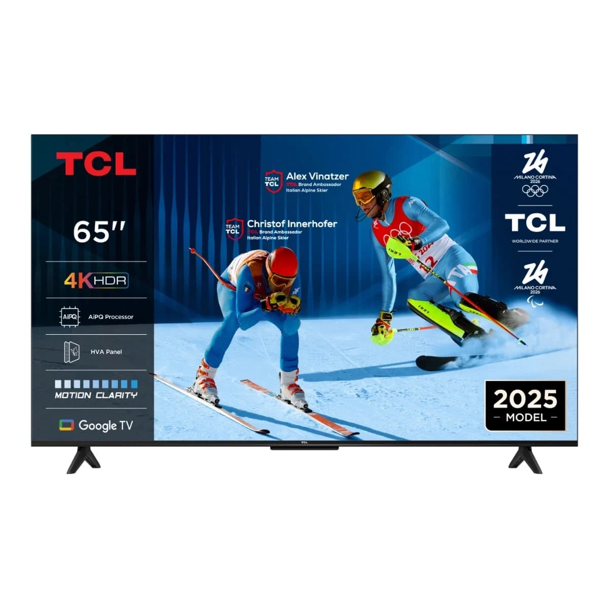 TCL TV 65" 4K HVA 65V6C, Smart TV, Google TV, HDR10, Dolby Audio, AiPQ Processor