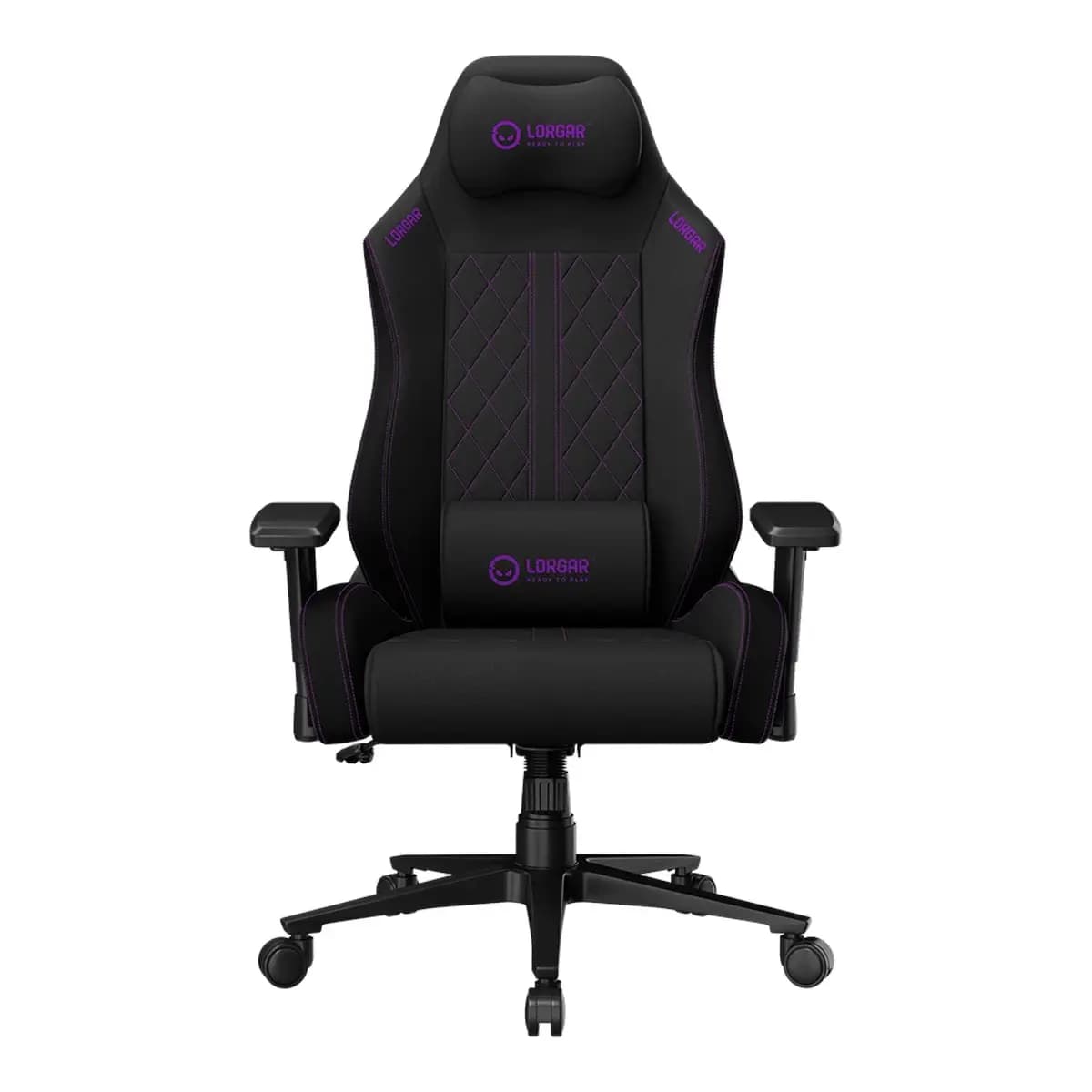 LORGAR Gaming stolica CHA41, Ergomska, Premium tkanina otporna na mrlje, Crno-ljubičasta