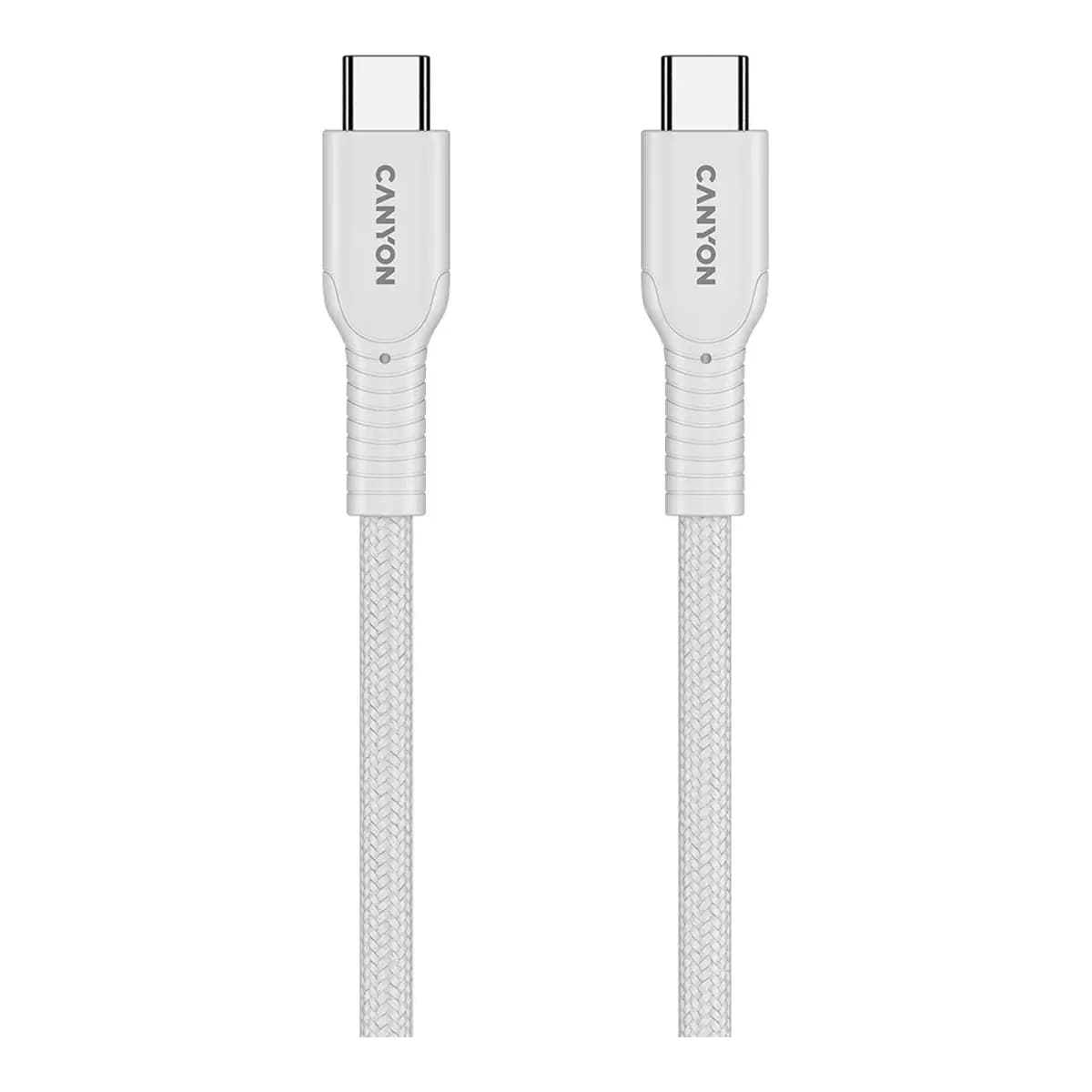 CANYON Kabl USB-C na USB-C 1m OnWire 60CL 60W, Bijeli