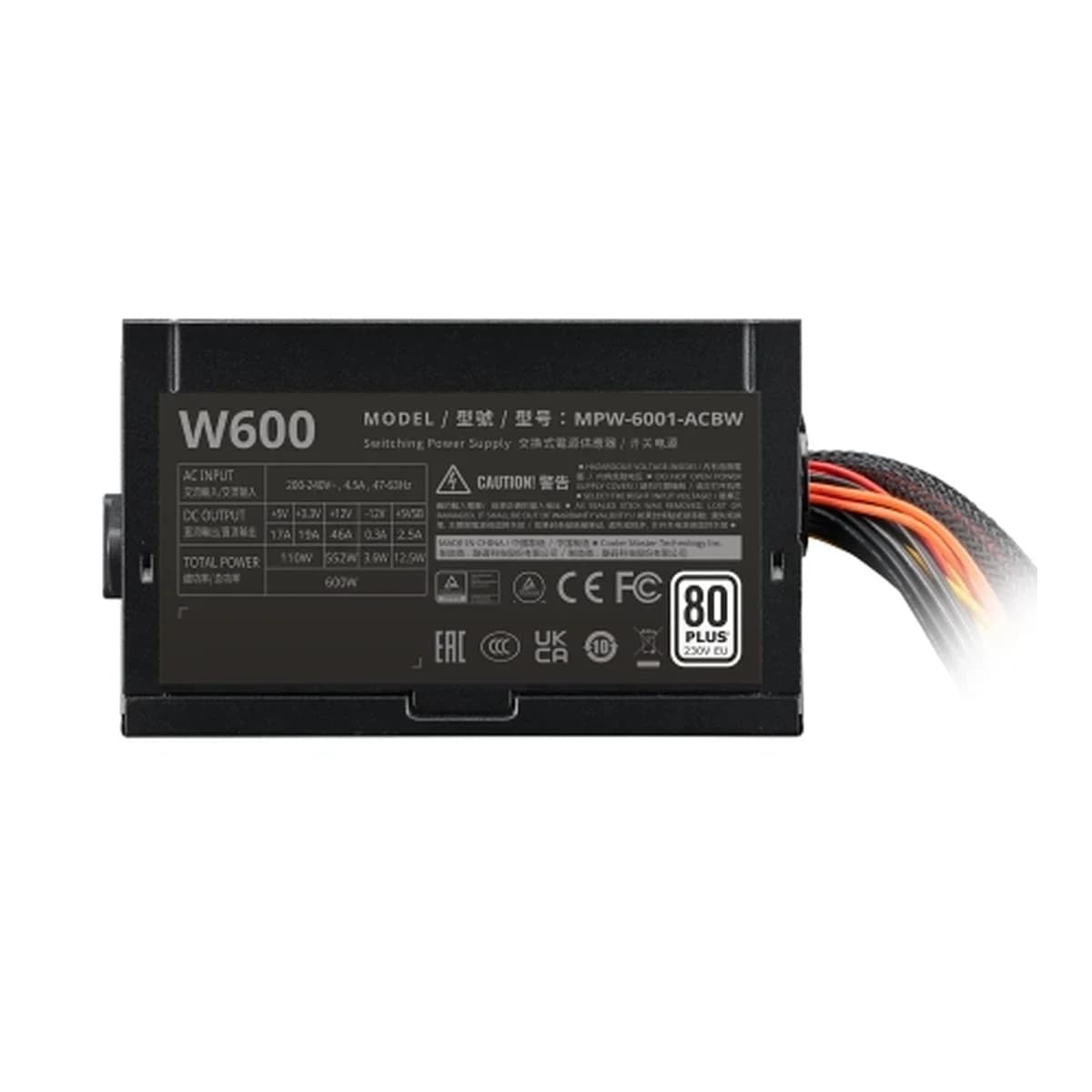 COOLER MASTER Napajanje 600W Elite Nex W600, 85% Efficiency, Fixed