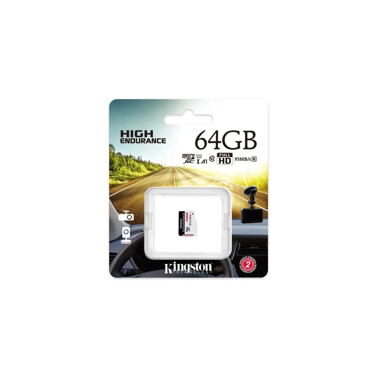 KINGSTON Memorijska kartica microSD 64GB High Endurance, 95MB/s Read, 30MB/s Write, 36 mjeseci garancija