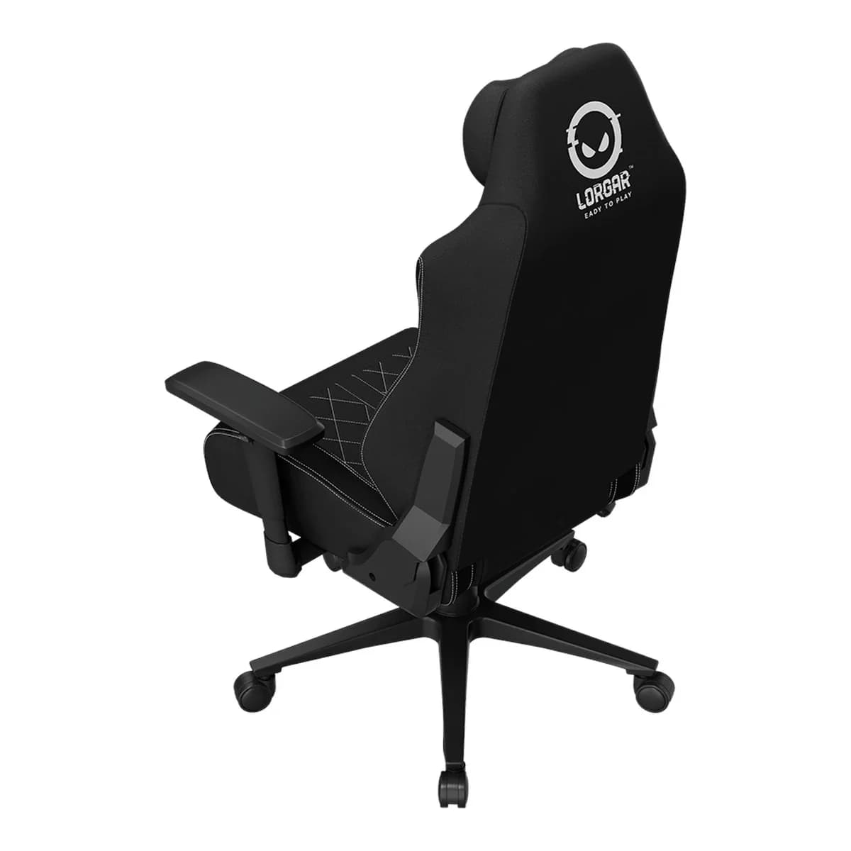 LORGAR Stolica za gaming CHA41 Ergonomic Advanced, Premium anti-stain tkanina, Crno-bijela