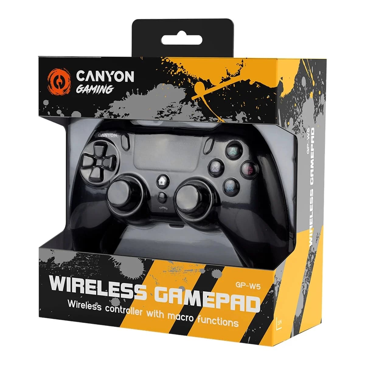 CANYON Gamepad GP-W5, Wireless, PS4 kompatibilnost, Crni, 24 mjeseca garancija