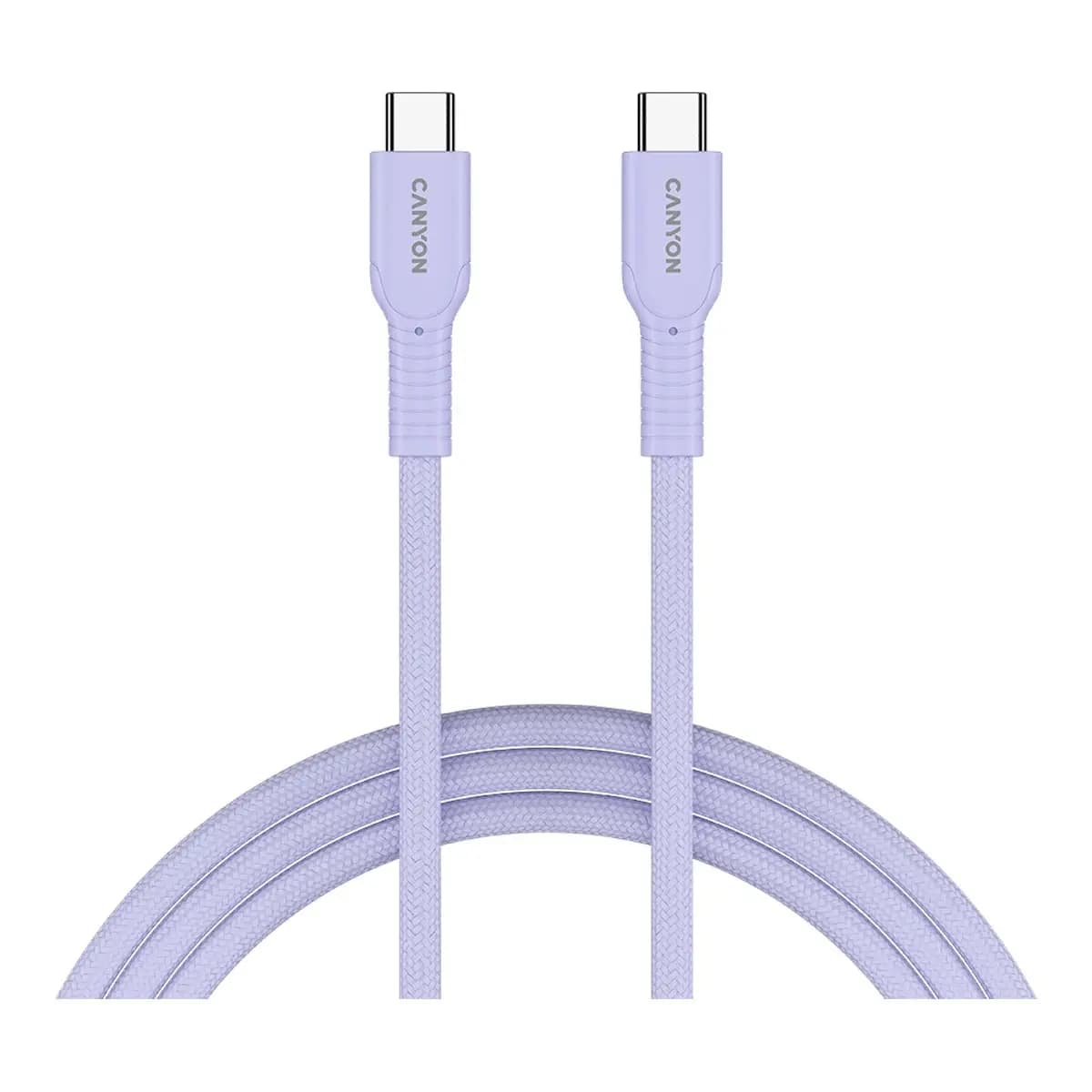 CANYON Kabl C-C 1m OnWire 60CL 60W Braided, Purple