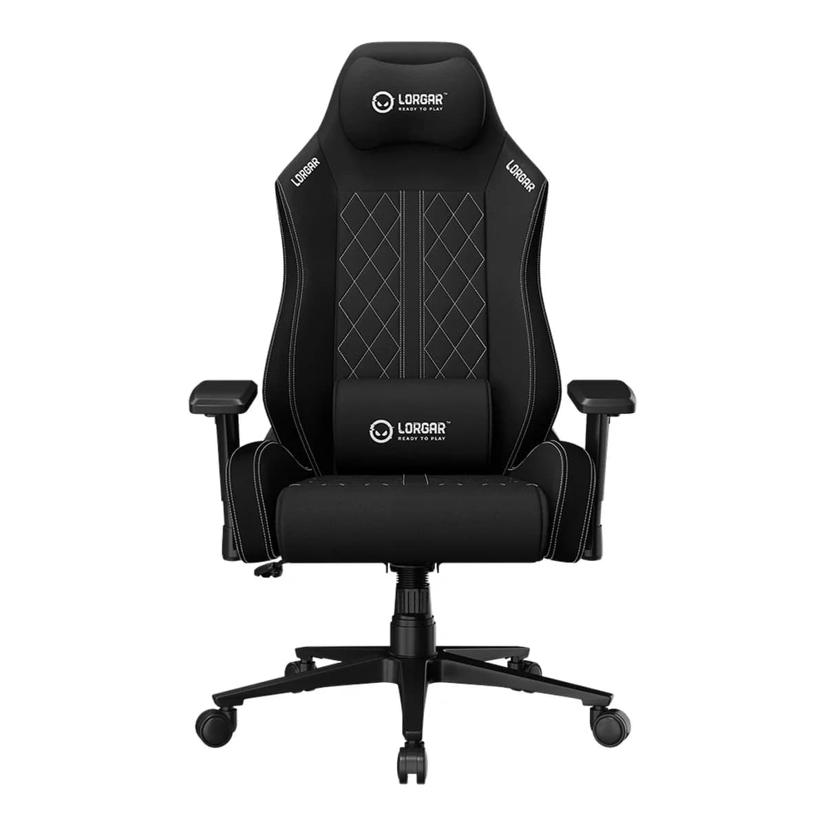LORGAR Stolica za gaming CHA41 Ergonomic Advanced, Premium anti-stain tkanina, Crno-bijela