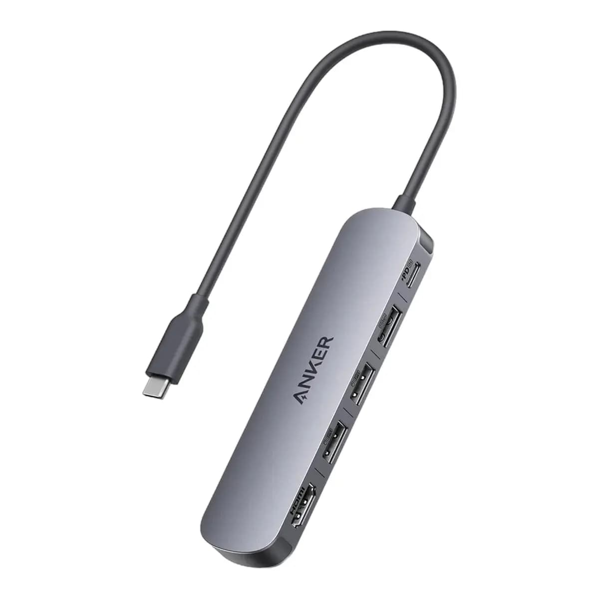 ANKER USB-C Hub 5-in-1 4K HDMI Gray, 5Gbps, HDMI 4K@30Hz