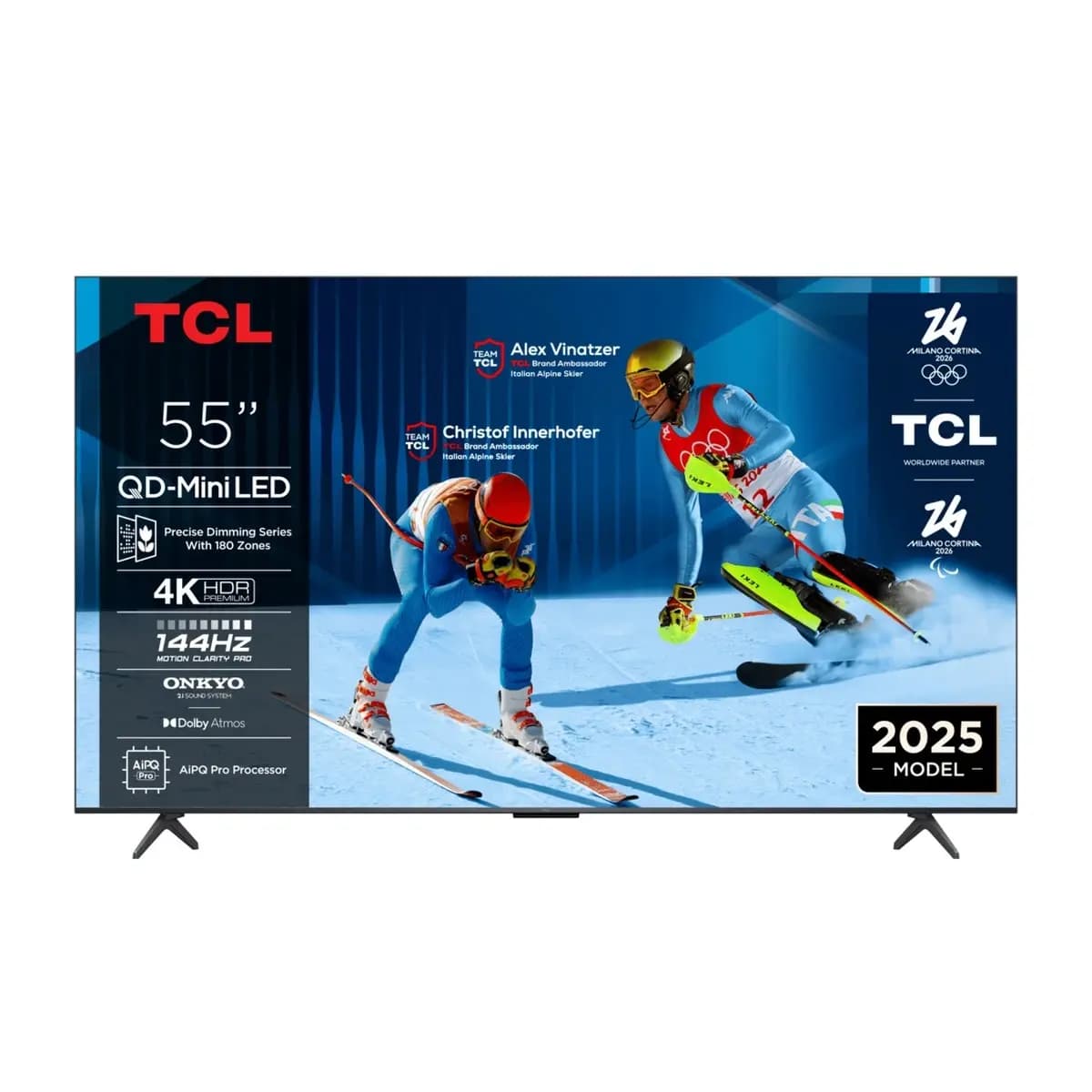 TCL TV 55" 4K QD-Mini LED 55C6K, Google TV, 144Hz, HDR Premium, Dolby Atmos, Onkyo 2.1