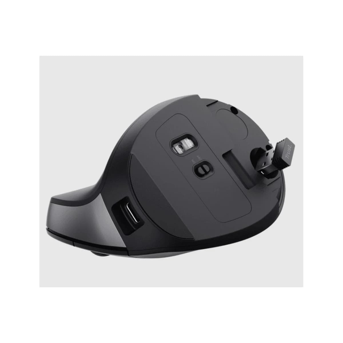 TRUST Miš Ergonomski Bayo II, Wireless/USB, 2400 DPI, Silent Click