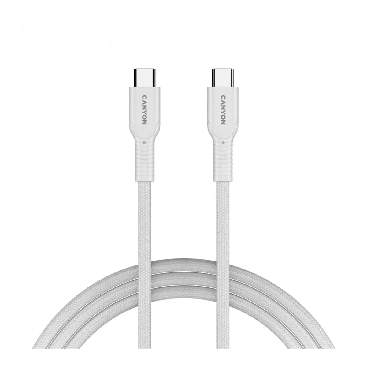CANYON Kabl USB-C na USB-C 1m OnWire 60CL 60W, Bijeli
