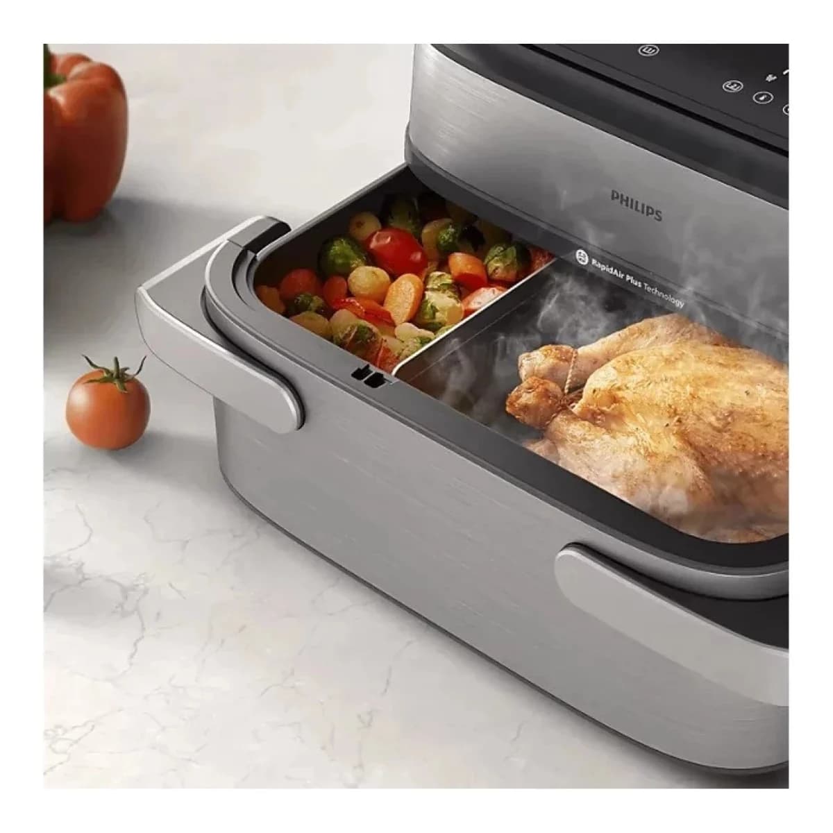 PHILIPS Friteza na vrući zrak NA5652 DUAL, Dvostruka košara, Digitalni zaslon, Crna