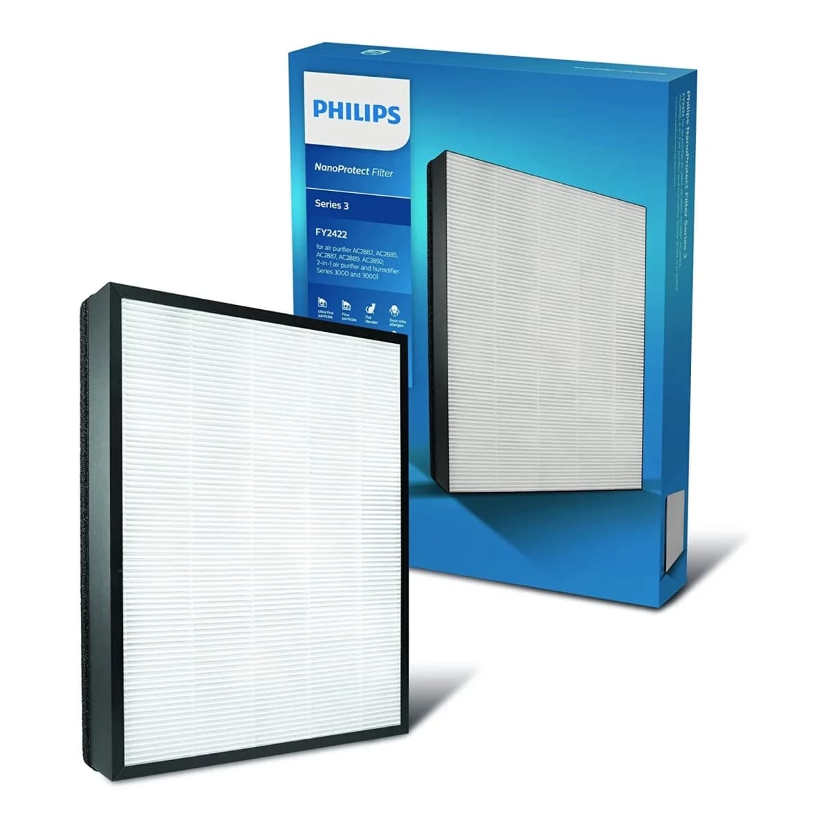 PHILIPS HEPA Filter FY2422/30, Garancija 24 mjeseca, Bijelo/Crno