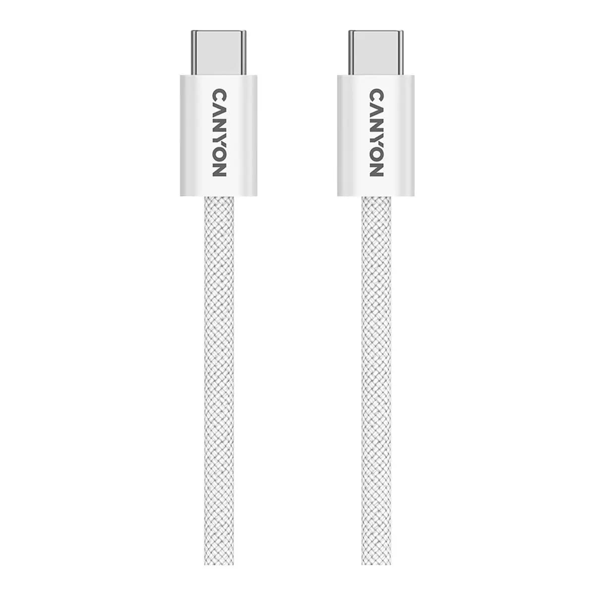 CANYON Kabl Type-C na Type-C 1m OnWire 60MG 60W Magnet Braided, Bijeli