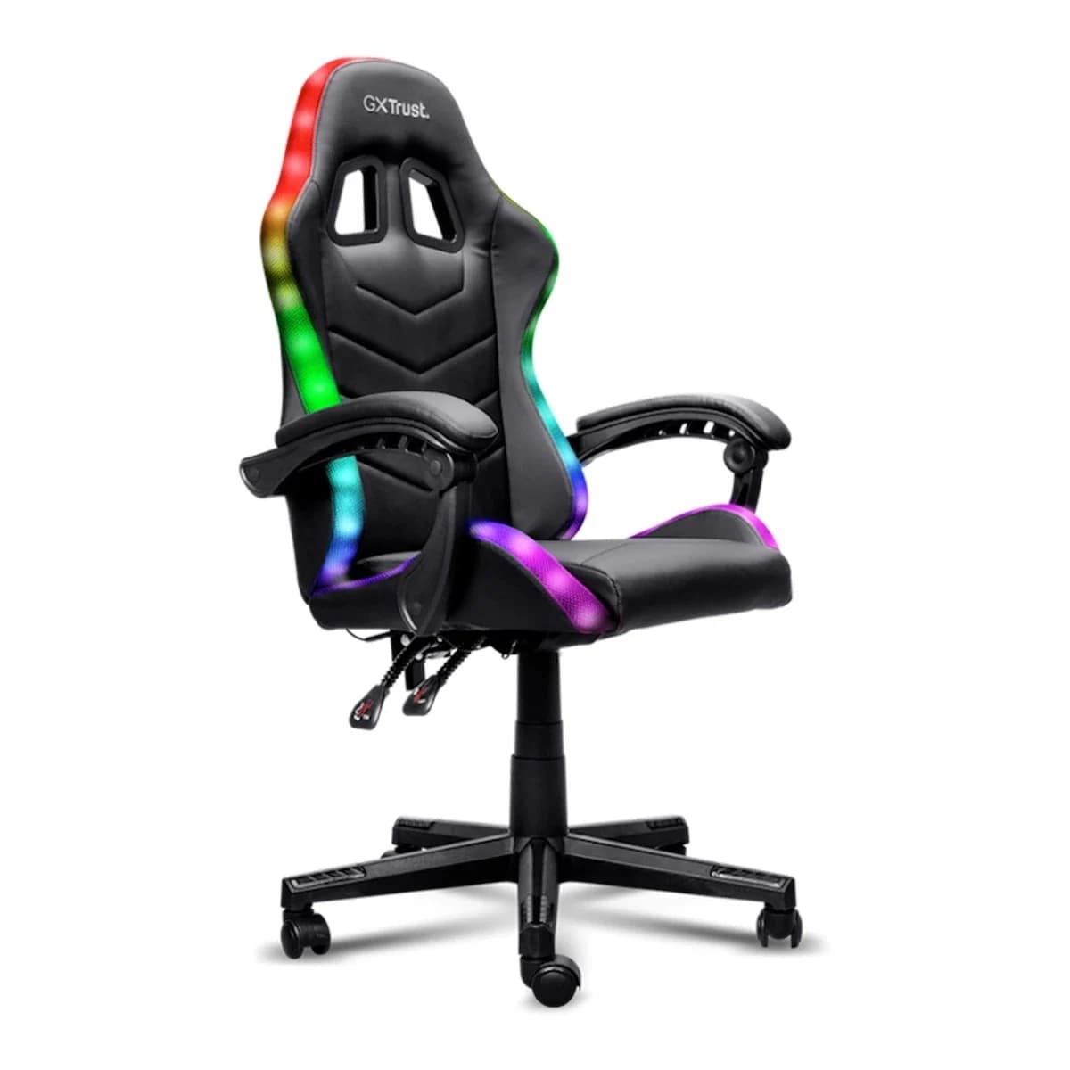 TRUST Gaming stol GXT 704 RONIQ, RGB osvjetljenje, Držač za čašu, Držač za slušalice