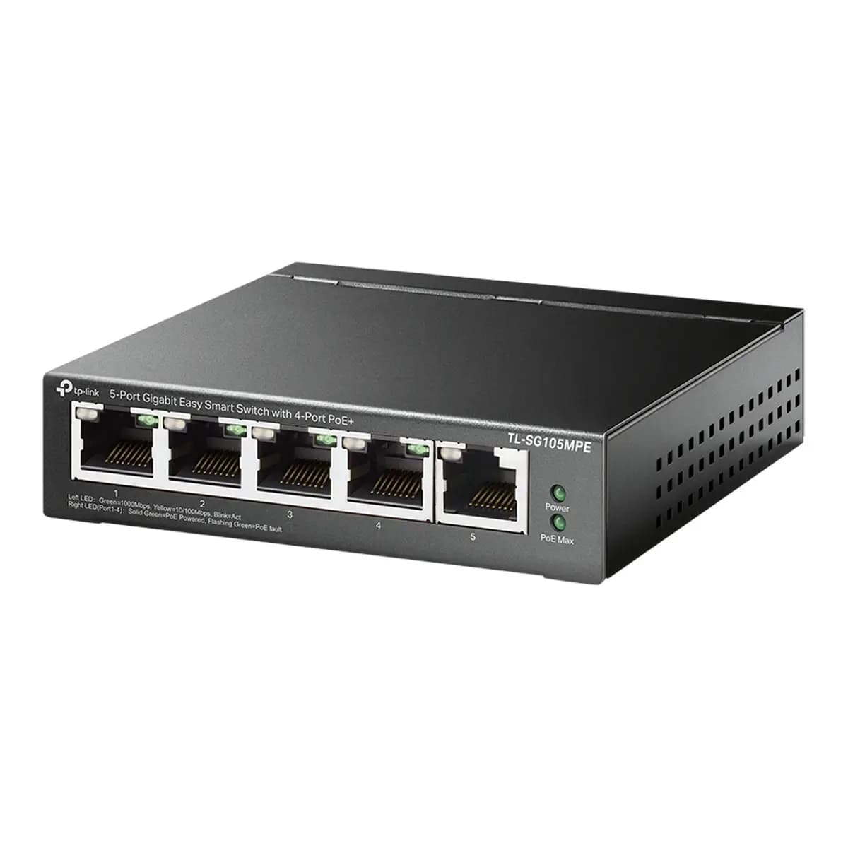 TP-LINK Switch 5-Port Gigabit TL-SG105PE, Easy Smart, 4x PoE+ (120W), VLAN, QoS