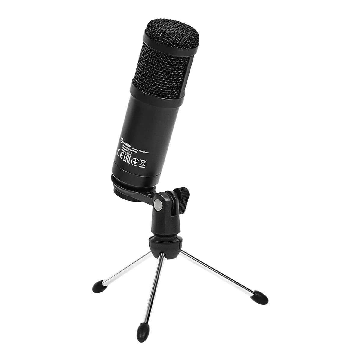 LORGAR Mikrofon Soner 313, USB Condenser, Volume & Echo Knob, Tripod, Crni