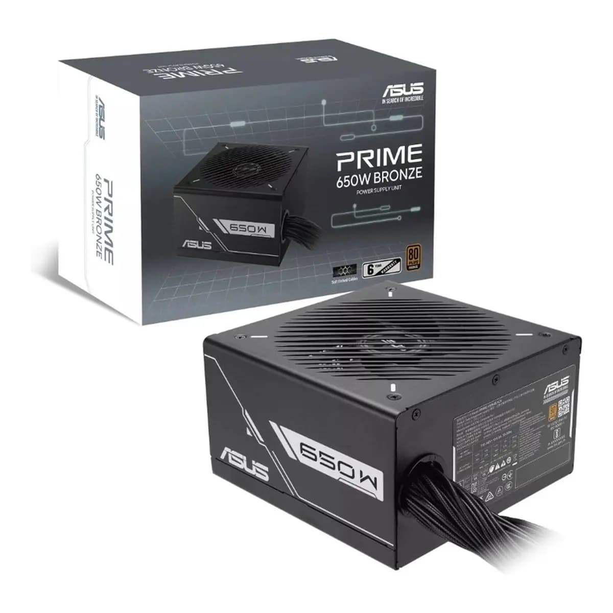 ASUS Napajanje 650W PRIME-650B-BLACK, 80+ Bronze, Fixed