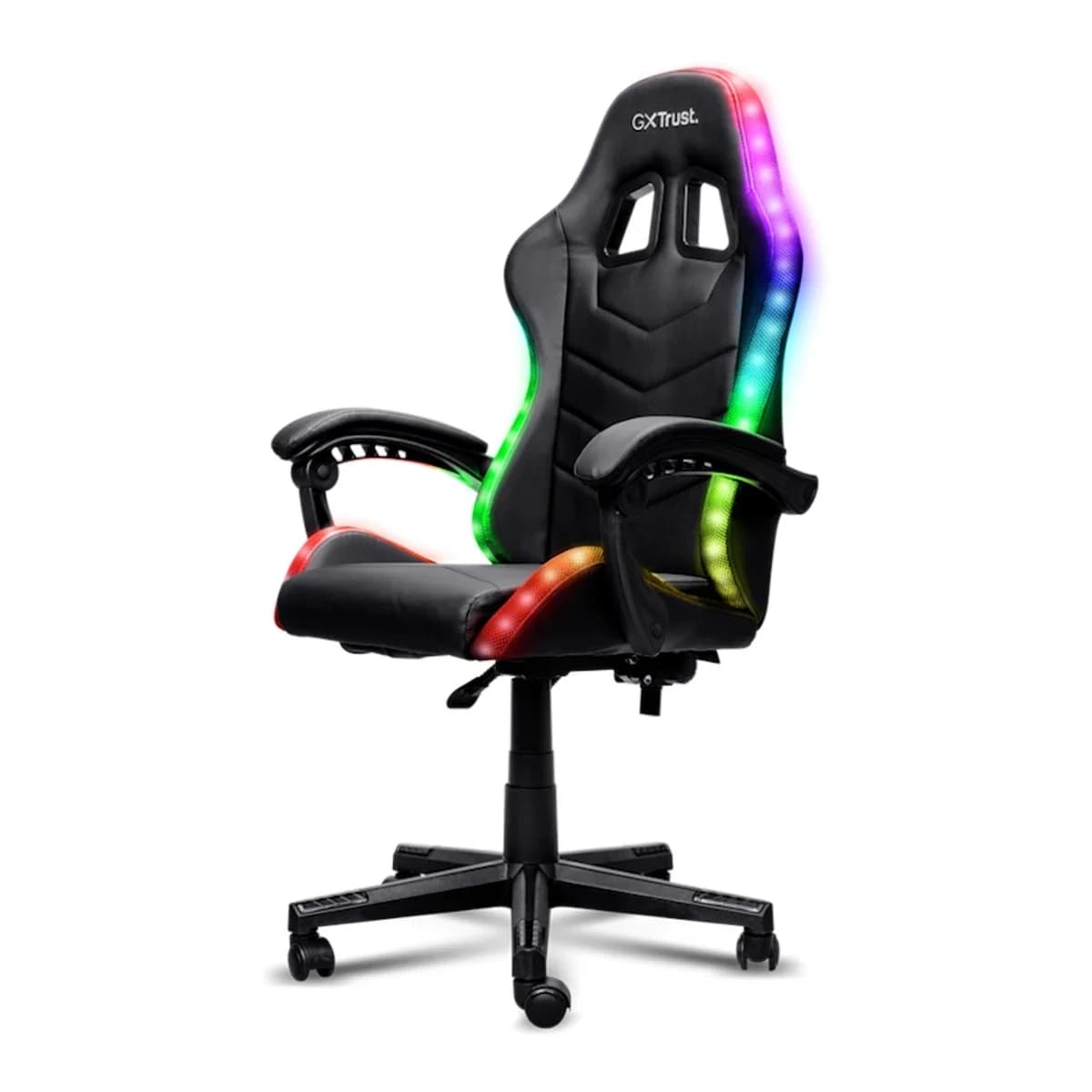 TRUST Gaming stol GXT 704 RONIQ, RGB osvjetljenje, Držač za čašu, Držač za slušalice