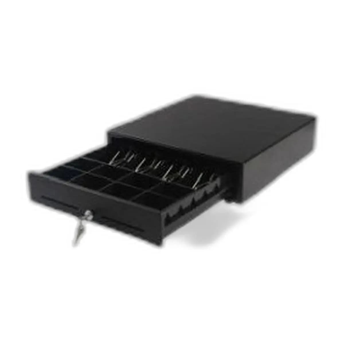 POS Ladica za novac HS-330A, 330x330x100mm, 4 pretinca za novčanice, 8 za kovanice, Metalni držači, Crna