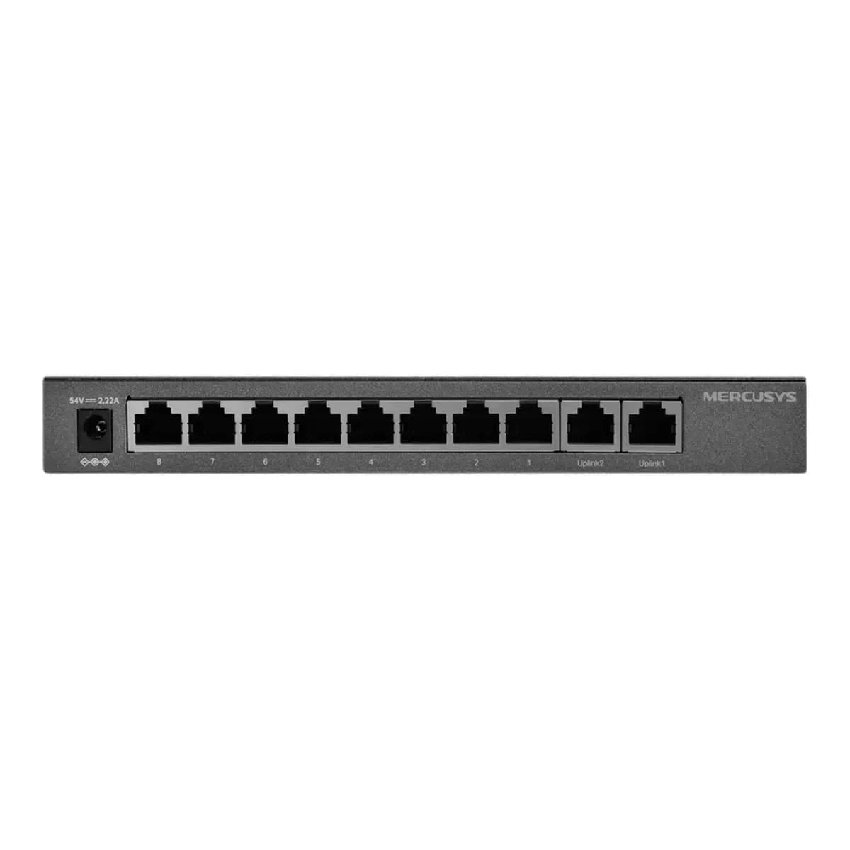 MERCUSYS Switch 12-Port Gigabit MS112GMP, Unmanaged, 8x PoE+ 110W, 2x SFP, Extend Mode, Steel Case