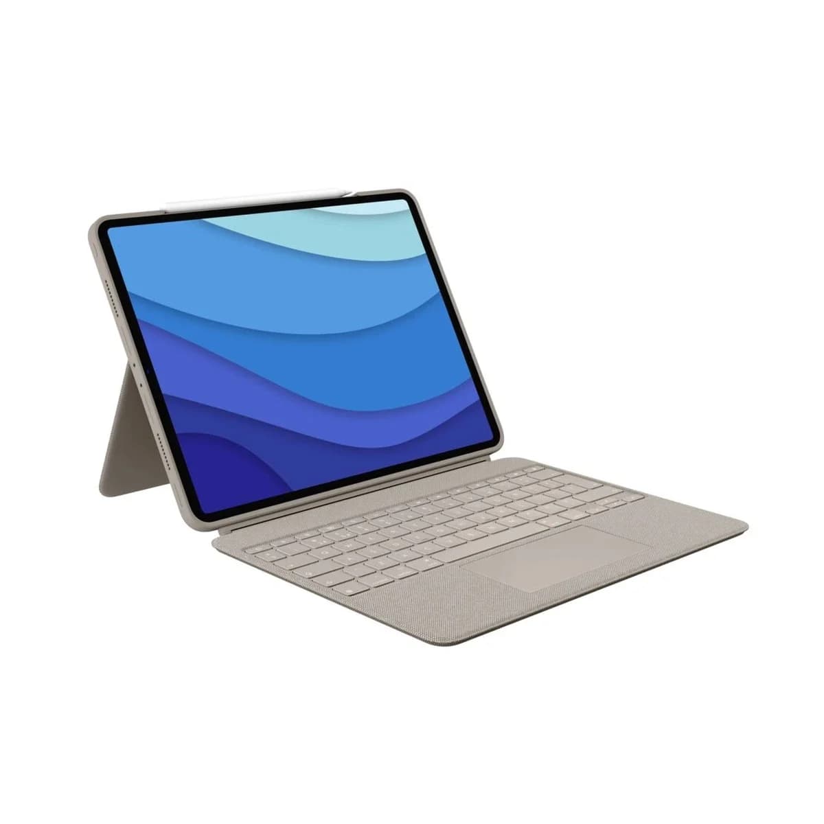 LOGITECH Futrola s tastaturom Combo Touch, iPad Pro 12.9" (5th/6th gen), Trackpad, Odvojiva tastatura, UK layout, Sand