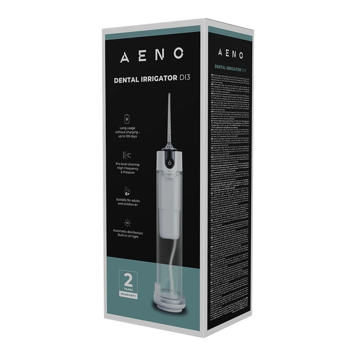 AENO Oralni tuš Dental Irrigator, 240ml, 2500mAh, Magnetne mlaznice, 8W