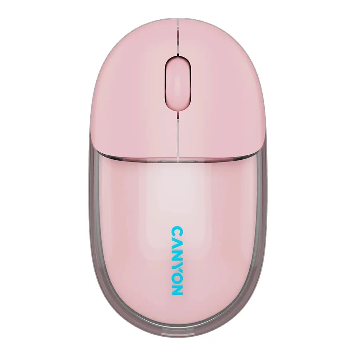 CANYON Miš Bežični OnClick 24, Bluetooth/Wireless, Transparent/Pink